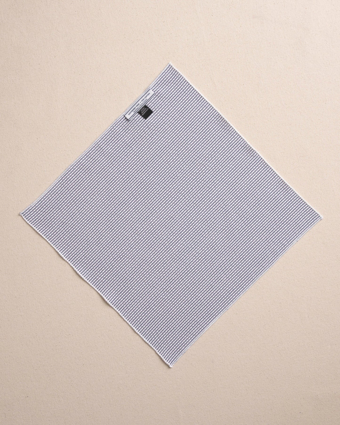 High Cotton Blue and White Seersucker Pocket Square