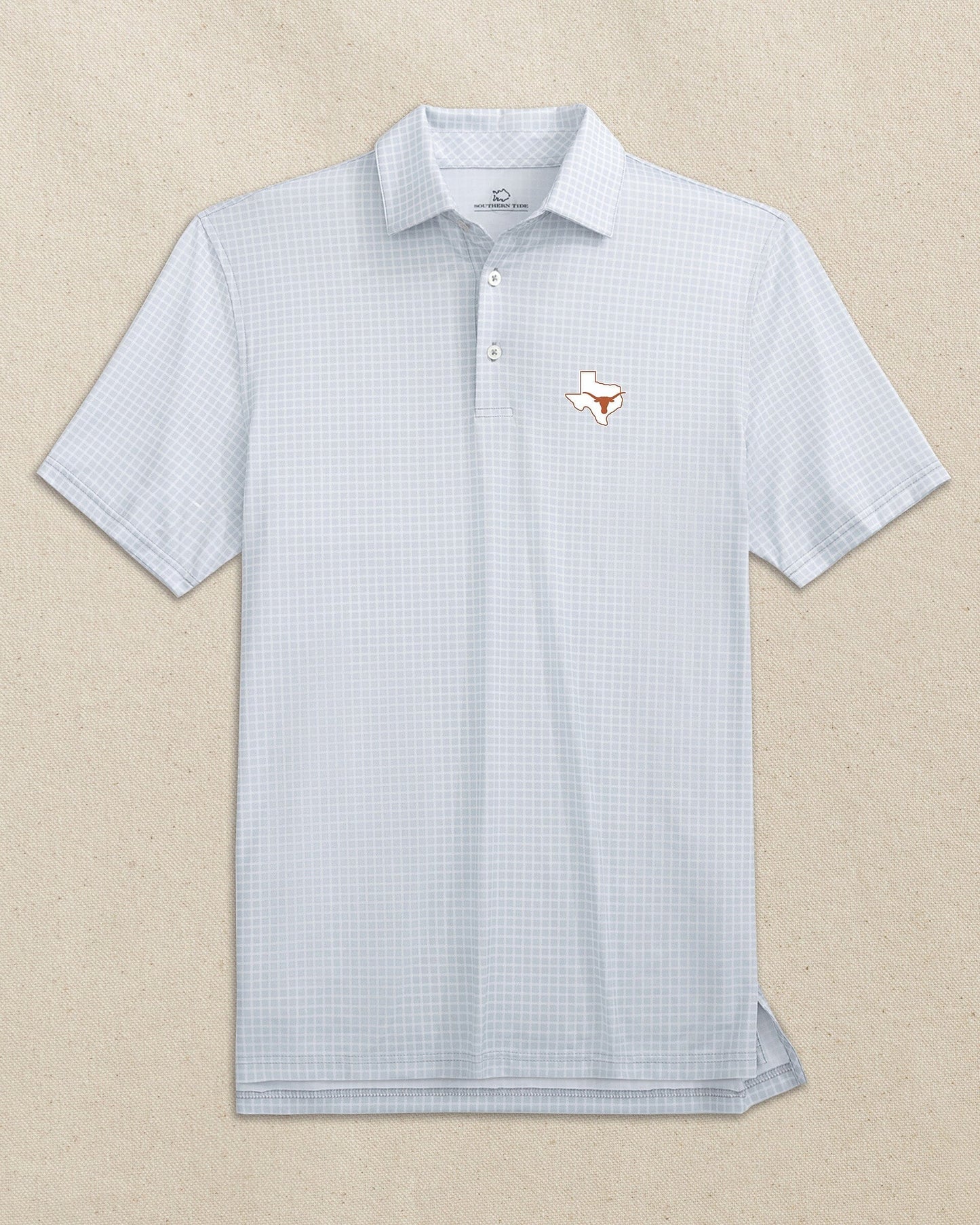 Texas Longhorns State Driver Dunes Edge Plaid Polo